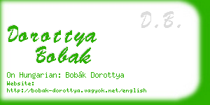 dorottya bobak business card