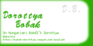 dorottya bobak business card